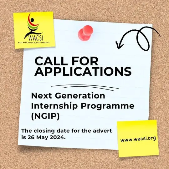 Read more about the article FULLY FUNDED WEST AFRICA CIVIL SOCIETY INSTITUTE (WACSI) 2024 NEXT GENERATION INTERNSHIP PROGRAMME